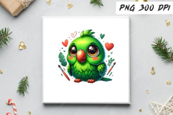 Download Cute and Funny Green Parrot Sublimation - Cute Collection