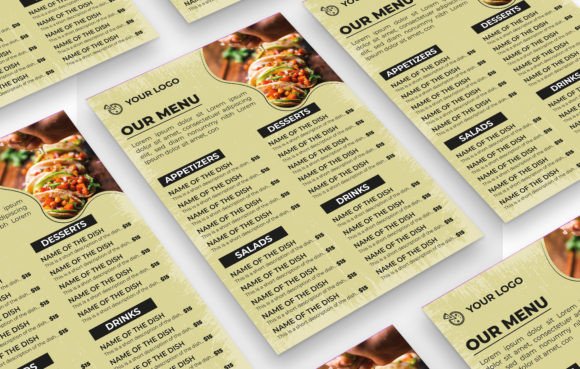 Download Vector Food Menu Flyer Template - Template Collection