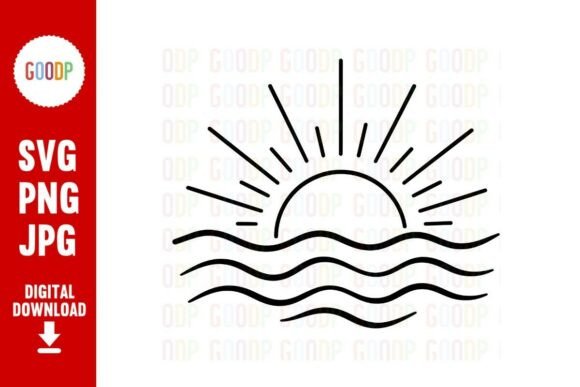Download Sunset Ocean Waves Summer Sunrise SVG - Sunset Collection