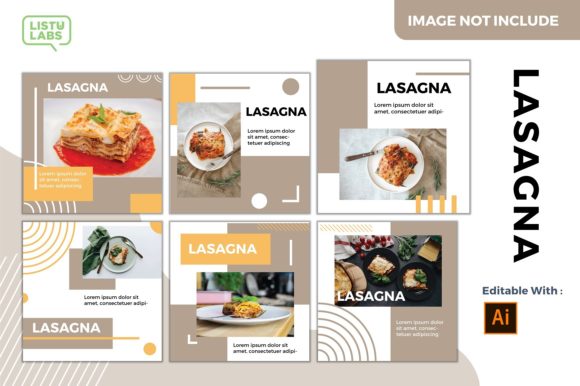 Download Template Instagram Business - Lasagna - Template Collection