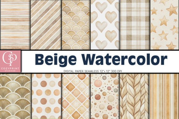 Download Beige Polka Dot Digital Paper Background - Polka dot digital paper Collection