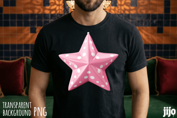 Download Star Pink Polka Pattern PNG - Polka pattern Collection