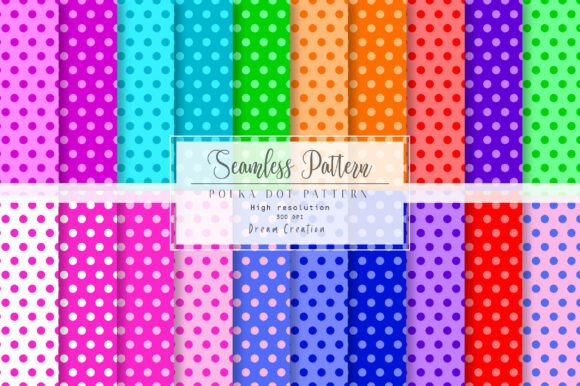 Download Rainbow Polka Dot Digital Paper - Polka dot digital paper Collection