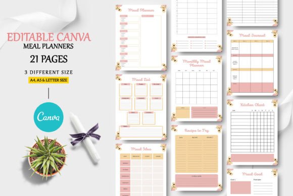 Download Editable Canva Meal Planner Templates - Template Collection