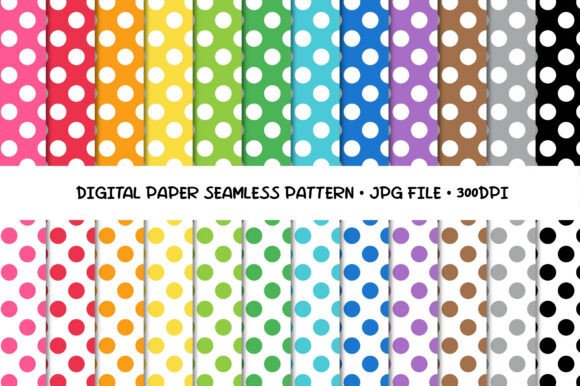 Download Seamless Polka Dot Digital Paper - Polka dot digital paper Collection