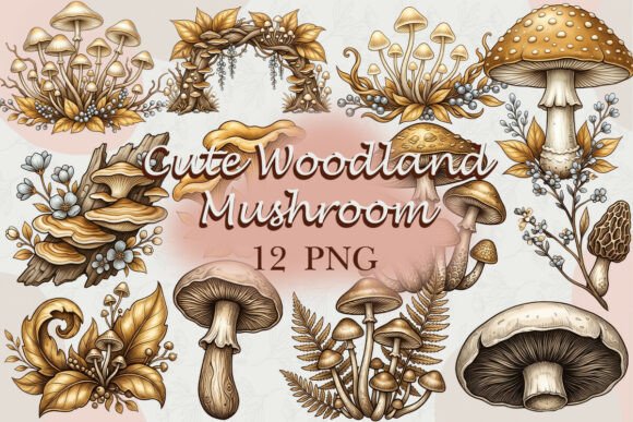 Download Cute Woodland Mushroom PNG - Cute Collection