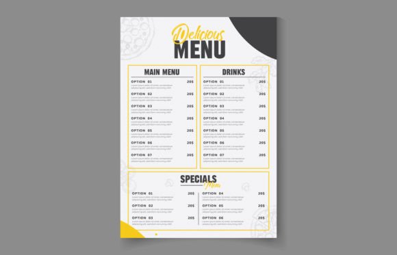 Download Creative Restaurant Food Menu Template - Template Collection