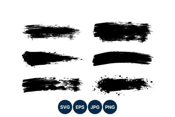 Download Black Grunge Paint Brush Strokes - Paint Collection