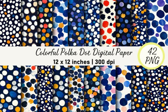 Download Colorful Polka Dot Digital Paper - Polka dot digital paper Collection