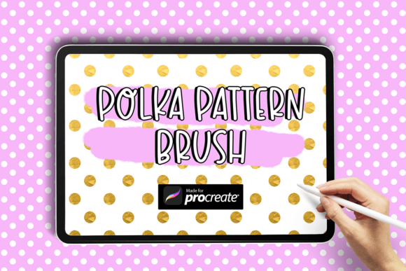 Download Polka Pattern Brush| Procreate Brush - Polka pattern Collection
